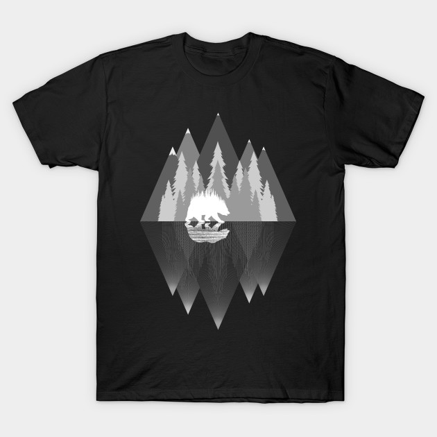 Gray Mountains and Bear by Bongonation